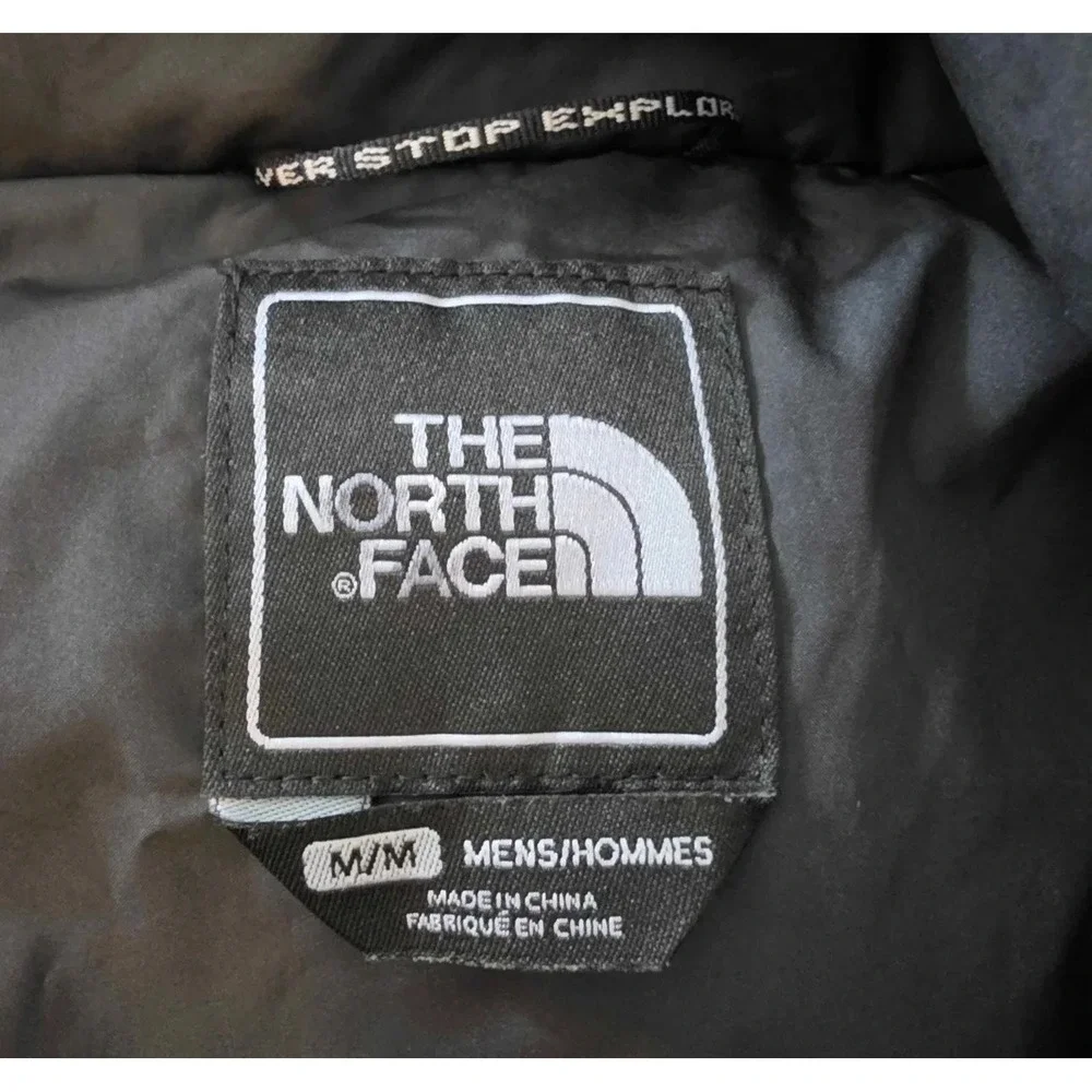 The North Face Mountain Range Down Insulated Winter Jacket Gray Mens Size Medium